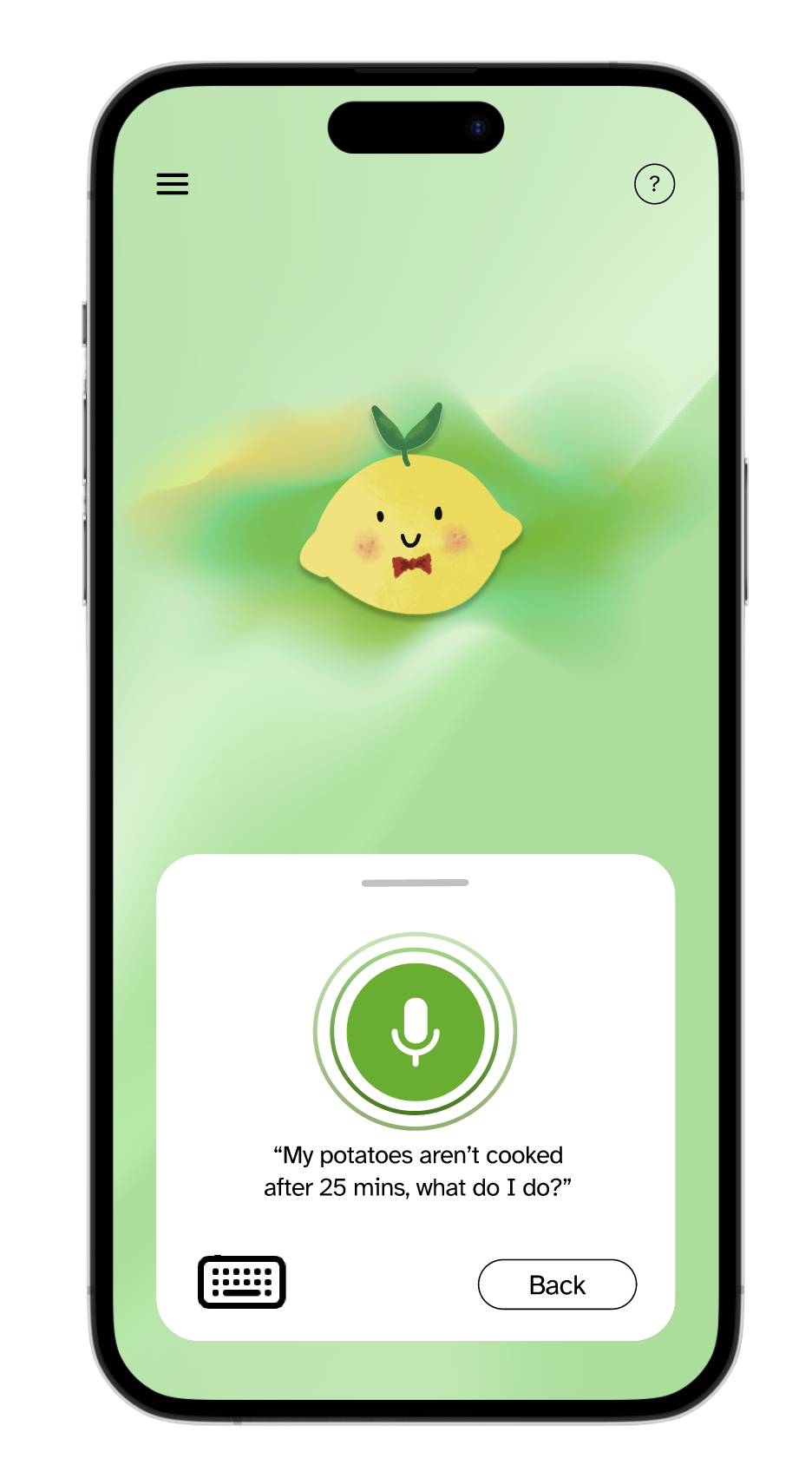 Liam the Lemon voice assistant interface